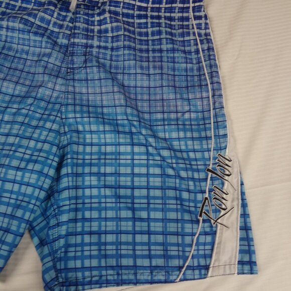 RON JON SURF SHOP BLUE CHECKERS BOARD SWIM SHORTS MENS SIZE 40 K432 - Picture 2 of 8